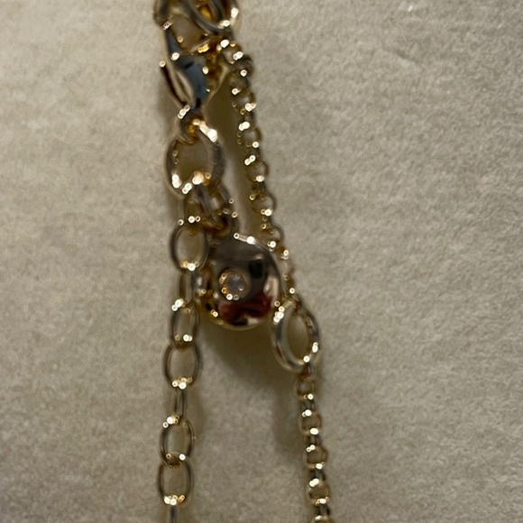 J. Crew Factory Pave Puffy Heart Necklace, Gold - NWT - Picture 4 of 5